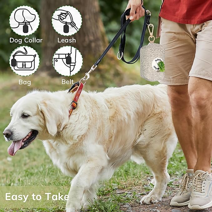 Dog Poop Bag Holder with Clip, Stylish Doggy Waste Bag Dispenser for Dog Leash, Durable Portable Poop Bag Carrier No Include Poop Bag Inside