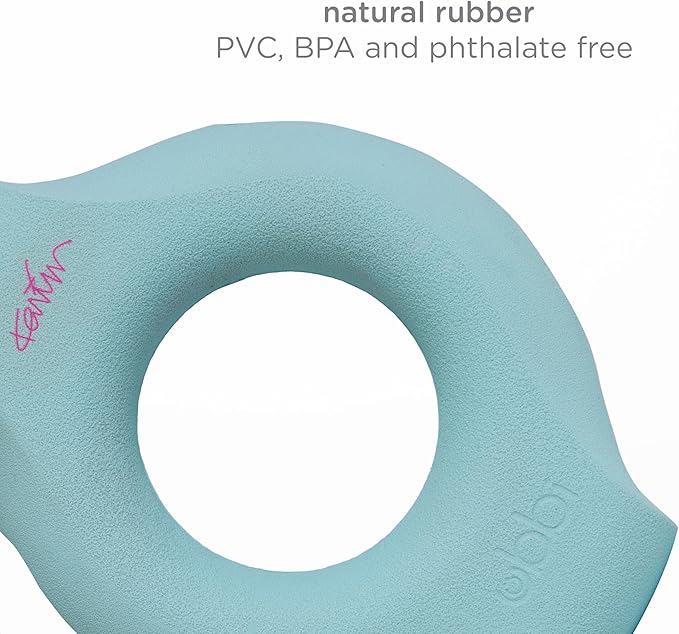 Ubbi Pet x Karim Rashid Interactive Treat Dispensing Dog Toy, Durable Natural Rubber Puzzle Feeder for Medium to Large Dogs, Freezer & Dishwasher Safe, Light Blue