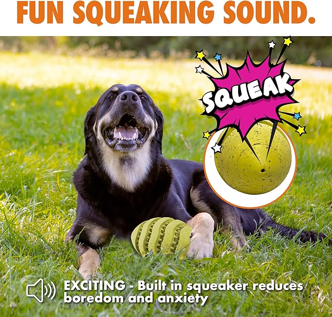 Max Fusion Made with Nike Grind, Arlee Spiro Football Dog Toy for All Dogs, Durable & Natural Rubber Chew Toy for Play, Fetch & Chewing, XLarge, Yellow, 1 Count