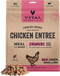 Vital Essentials Freeze Dried Dog Food, Raw Chicken Crunchy Mini Nibs | Complete Meal or Mixer | High Protein, Low Carb, Grain Free, Dry Dog Food | 25 oz