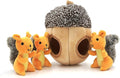 MODERN WAVE - Interactive Squeaky Plush Hide and Seek Squirrel Type Puzzle Toy for Dogs, Medium Size (Nut and Squirrels)
