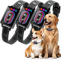 Dog Bark Collar 3 Pack, Smart Bark Collars for Dogs 5–130 lbs, Upgraded Anti Bark Training Collar with Beep, Vibration & Shock, 9 Sensitivity Levels, 5 Training Modes, Rechargeable & IPX7 Waterproof