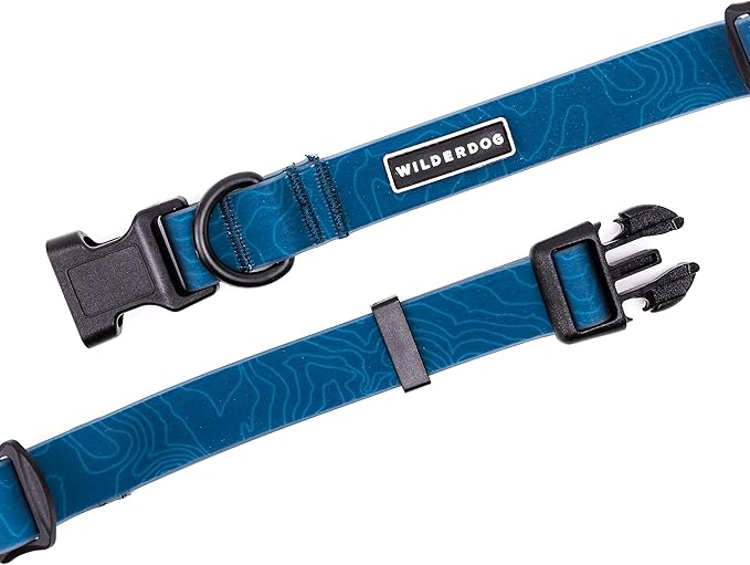 Wilderdog Waterproof Dog Collar - Repels Water & Dirt - Small 11"-15" - Pacific Blue