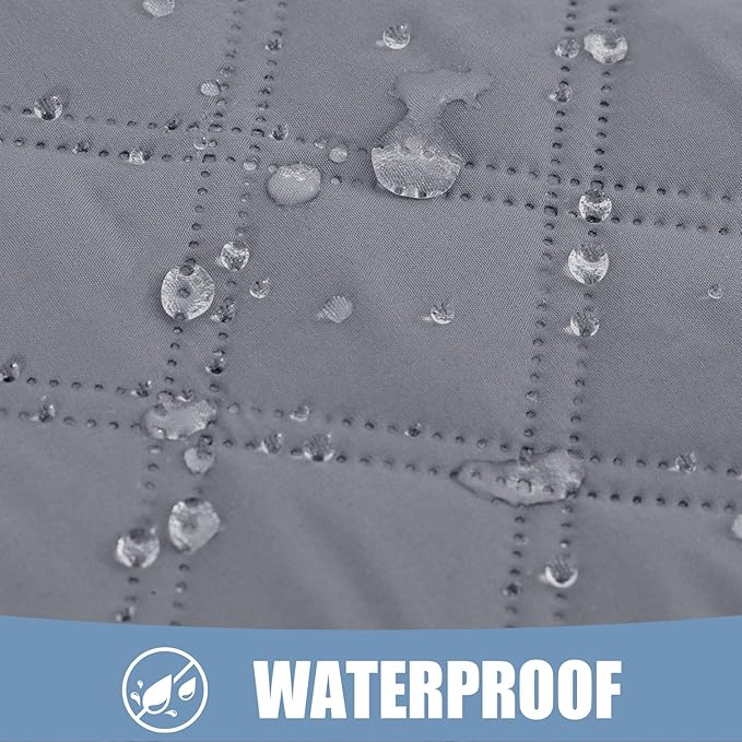 Smiry Waterproof Couch Covers for Dogs Washable, Reversible Pet Couch Covers for 3 Cushion Sofa Pet Friendly, Soft Sofa Furniture Protector for Dogs Cat Kids, Checkered (30"x70", Grey/Dark Grey)