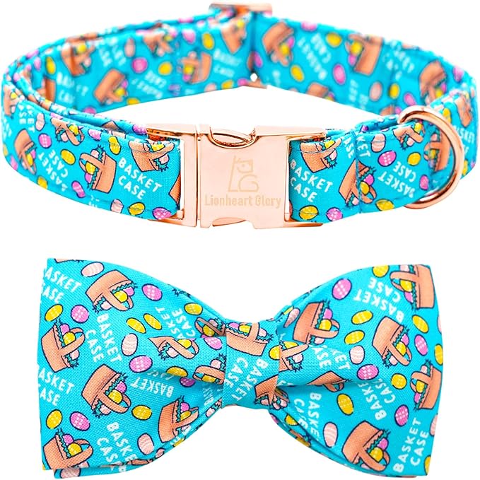 Lionheart Glory Easter Dog Collar - Small Dog Bow Collar with Colorful Bows for Spring