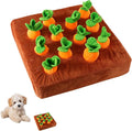 Carrot Dog Toy, Puppy Puzzle Including Snuffle Mat and Removable Soft Carrots Toy Stimulating Fun Cute Interactive Game for Small Dog Brain Training Enrichment Foraging Skill