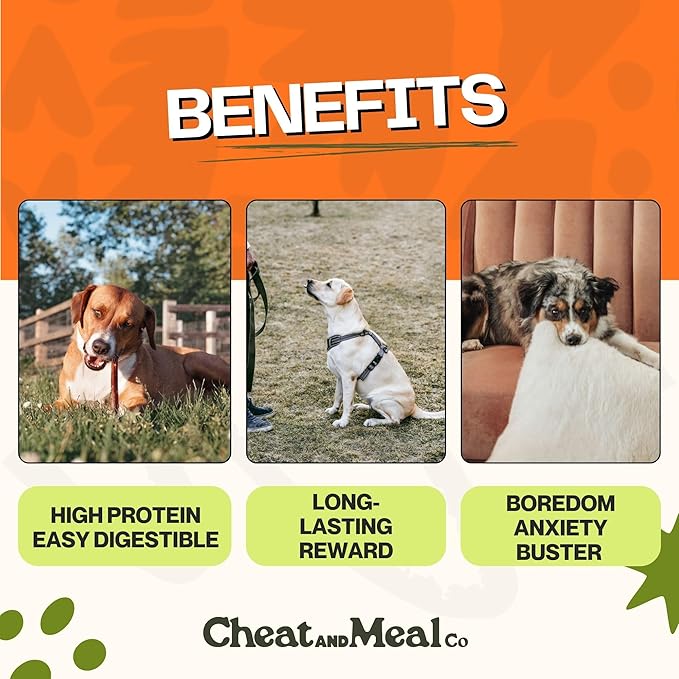 Bully Sticks for Dogs, (6 Inch, 10 Count), Dog Chew Toy for Aggresive Chewer, Long-Lasting, 100% Grass-Fed Beef Pizzle - Ideal for Medium and Large Dogs - Rawhide-Free