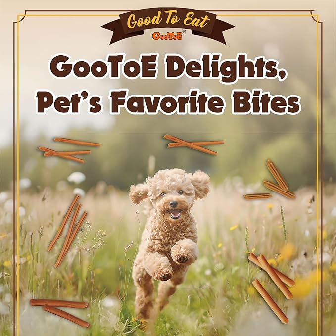 Gootoe Dog Treats, Chicken Jerky for Dogs - Premium Dog Training Treats; High-Protein, Gluten-Free, Hypoallergenic, Grain-Free, Chicken Dipped Sticks, 1.5 lb