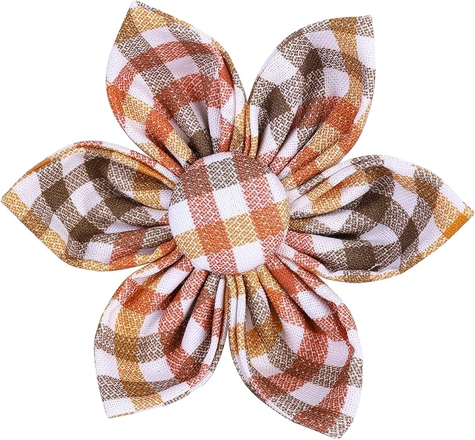 Elegant little tail Flower Dog Collar for Female or Male Dogs, Fall Pet Collar Adjustable Dog Collars with Flower Gift for Medium Dogs
