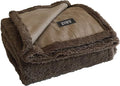 rocket & rex Extra Large Waterproof Dog Blanket, Brown Washable Waterproof Pet Blanket Protects Beds, Couches & Other Furniture, Premium Fleece Fabric with Reversible Faux Suede, 56" x 73" (Pack of 1)