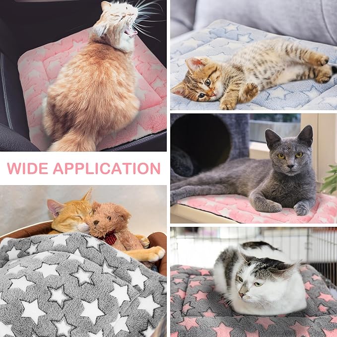 VitalCozy 4 Pcs Dog Crate Pads, Ultra Soft Warm Washable Anti-Slip Kennel Bed Mat for Pets, Reversible, Replaceable, Cozy Cage Liner for Small Medium Large Dogs and Cats(20 x 30 x 1.6 Inch,Colorful)