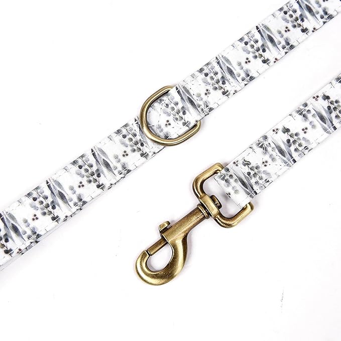 Organic Cotton Dog Leash for Small,Medium and Large Breed,Brass Hardware Pet Leash for Walking,Running and Training 6FT