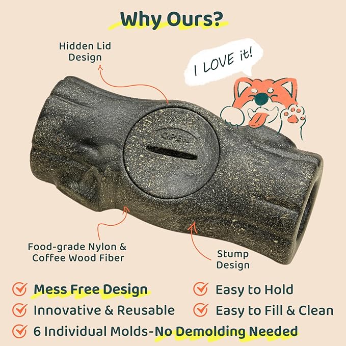 Interactive Dog Toys for Aggressive Chewers, Long-Lasting Frozen Dogs Treat Holder to Keep Them Busy, Indestructible Dog Enrichment Toys - Reduce Anxiety, Safe for Large and XL Breed