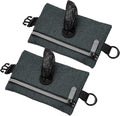 Dog Poop Bag Holder, Pet Waste Bag Dispenser Dog Treat Pouch with Zipper Oxford Cloth Portable Reusable Easy Cleanup(2Pcs, Black), Intended for Outdoor/Travel/Walking
