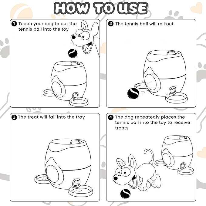 ABULL Interactive Dog Puzzle Toy - Drop The Ball to Get Treats, 2-in-1 Treat Dispenser & Slow Feeder for Healthy Eating, Keep Them Busy and Stop Boredom, Fun and Durable for All Breeds (Gray)