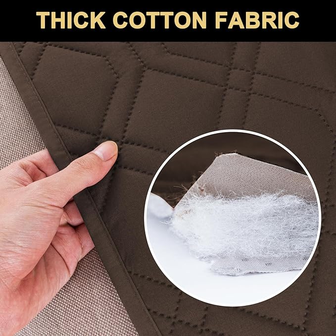 PrinceDeco Waterproof Dog Blanket Replacement Dog Bed Cover with Anti-Slip Back Washable Large Pet Couch Cover for Furniture Bed Couch Sofa(52x82 Inch,Brown)