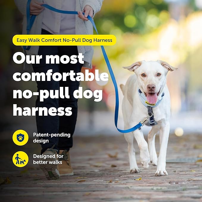 PetSafe Easy Walk Comfort No-Pull Dog Harness - Better Walk Training Harness - Full Body Padded Design - Durable Fabric - 5 Point Adjustable Fit - Everyday Leash Training - Black - Large