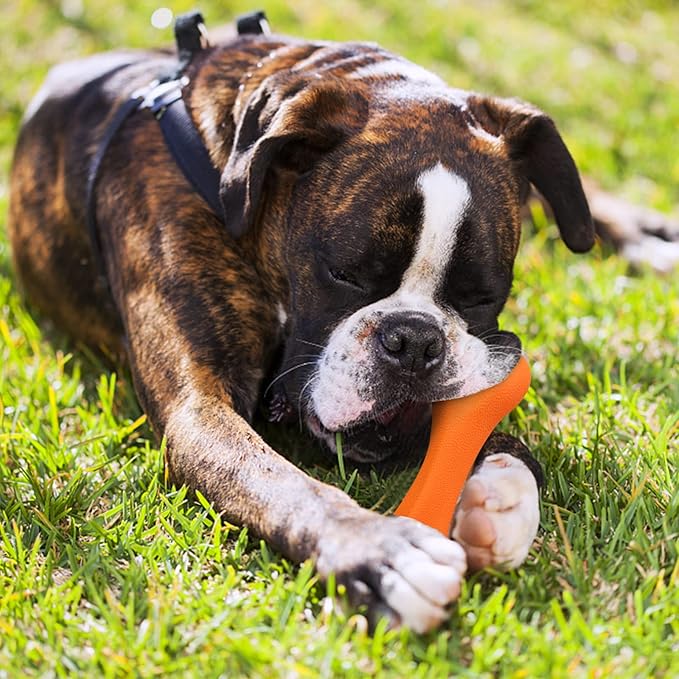 Dog Toys for Aggressive Chewers Dog SuperChewy Tough Dog Bone Toy for Large Medium Dogs Breed Strong Natural Rubber