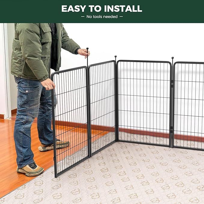 FXW Rollick Unleashed Dog Playpen for Indoor, Yard, RV Camping, 40 inch 16 Panels for Medium and Large Dogs│Patented