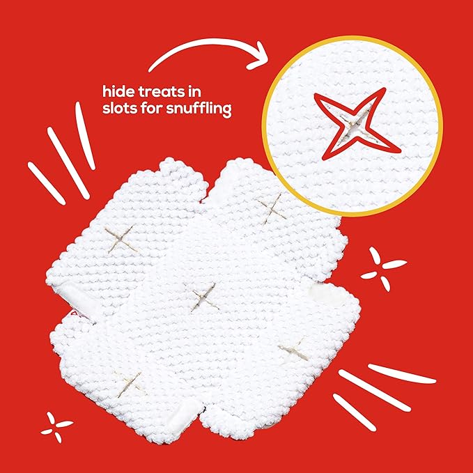 PAWTY Fried Chicken Interactive Dog Toy - Snuffle Nosework Puzzle with Squeaker - Pet Stress Relief Game - Hide Treat Food Puzzle - Medium Dog - Durable Cute Dog Gifts