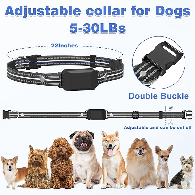 Ultra Small Shock Collar for Small Dogs, Dog Training Collar with Remote for Small & Medium Dogs 5-30lbs, Waterproof, Rechargeable, 1300ft Range, Collar with Beep, Vibration, Safe Shock