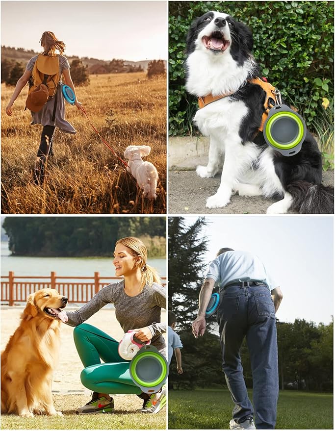 Collapsible Bowls, 2 Pack Large Size 47oz, BPA Free, Portable Travel Bowls for Dog/Cat