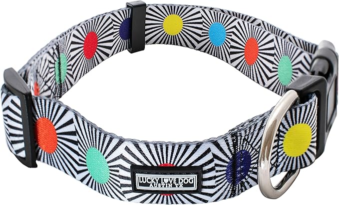 Lucky Love Dog - Adjustable Dog Collar with Easy Click Buckle for Small Dogs, Durable, & Comfortable for Male & Female Dogs, Pet Collar for Puppies & Adult Dogs - SOCO, Small