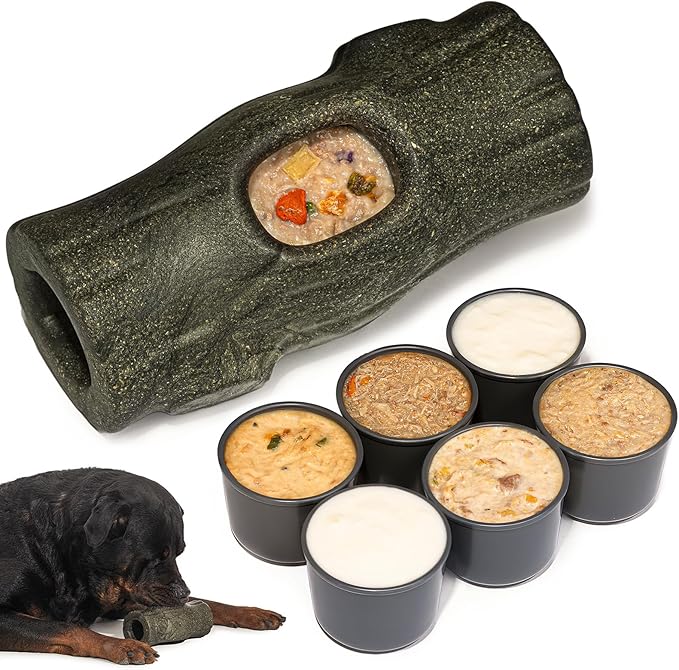Interactive Dog Toys for Aggressive Chewers, Long-Lasting Frozen Dogs Treat Holder to Keep Them Busy, Indestructible Dog Enrichment Toys - Reduce Anxiety, Safe for Large and XL Breed