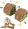 Dog Puzzle Toys,Squeak Dog Toys Stress Release Game for Boredom,Snuffle Toys Foraging Instinct Training Suitable for Small Medium Large Dogs (Dumbbell)