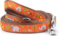 The Worthy Dog Zoofari Dog Leash, Durable and Comfortable Nylon Webbing, Leashes for Walking, Fits Large Size Dogs, Coral