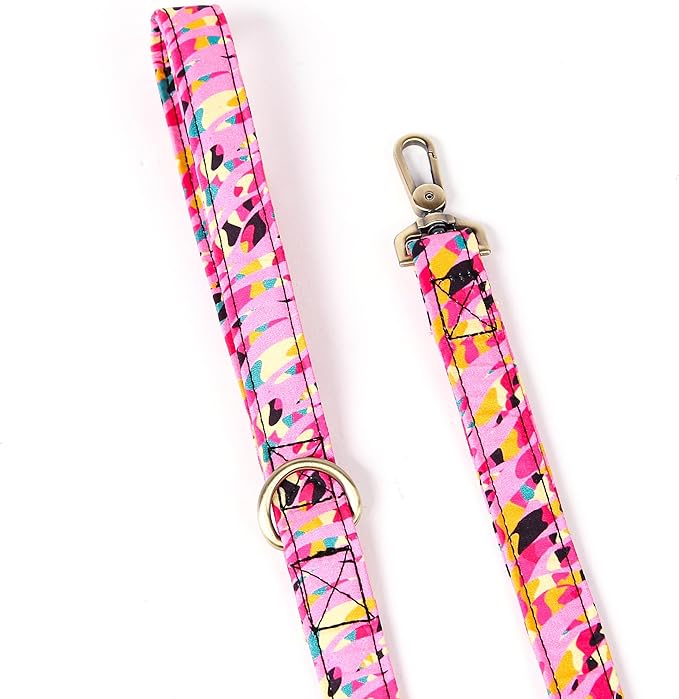 Organic Cotton Dog Leash for Small,Medium and Large Breed,Brass Hardware Pet Leash for Walking,Running and Training 6FT