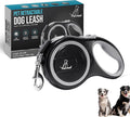 Retractable Dog Leash – Extendable up to 26 FT, Heavy Duty Nylon Tape, No-Tangle, One-Handed Brake & Lock, for Small to X-Large Dogs up to 110 lbs (Black)