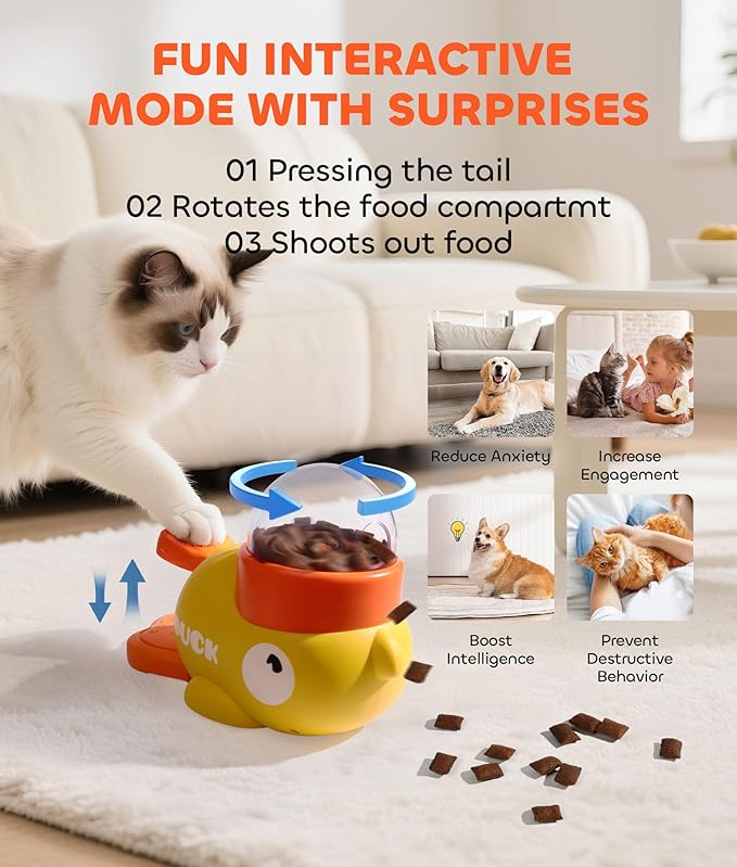 2-in-1 Interactive Dog Puzzle Toy, Dog Interactive Treat Dispenser Toy, Dogs Food Treat Feeding Dispenser for Healthy Eating for Small & Medium (White)