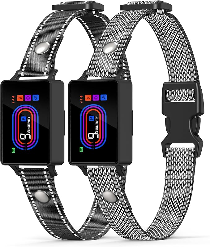 2 Pack Dog Bark Collar, 2025 Bark Collar for Large Medium Small Dogs 5-130 lbs - Smart Rechargeable Anti-Barking Training Collar with 10 Adjustable Sensitivity-Bark Collars with Beep Vibratio (2 Pack)