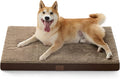 Bedsure ComfyFleece Dog Beds Large Sized Dog- Orthopedic Pet Beds for Crate with Removable Machine Cover, NOT Waterproof Egg Crate Foam Puppy Mat for Pets Up to 50 lbs, 35x22x2.8, NOT Chewproof