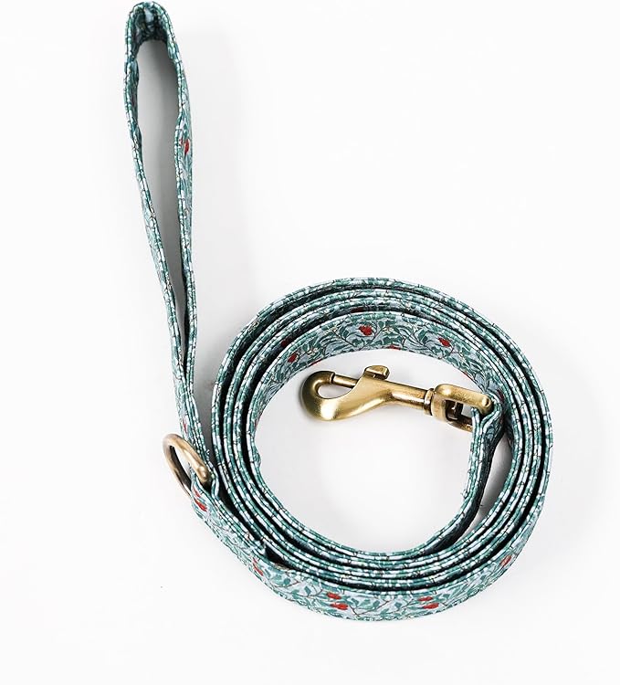 Organic Cotton Dog Leash for Small,Medium and Large Breed,Brass Hardware Pet Leash for Walking,Running and Training 6FT