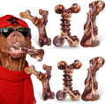 6-Pack Heavy Duty Nylon Dog Chew Toys for Medium Large Dogs, Bacon Flavor, Pure Nylon for Aggressive Chewers, Reduces Boredom, Varied Shapes, Designed for 25-90 lbs Breed Sizes