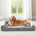 Large Dog Beds Large Sized Dogs 48x35x8 Inch, Orthopedic XXL XL Dog Bed for Medium Size Dogs, Big Waterproof Couch Sofa with Removable Washable Cover for Pet, Light Grey