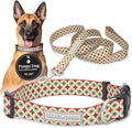 Lucky Love Dog - Easy Click Buckle Dog Collar with Leash Set Combo, Durable & Comfortable for Male & Female Dogs, Pet Collar for Large Dogs, Secure Fit - Pongo Combo, Large