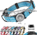 Upgrade Airtag Dog Collar,with IPX8 Waterproof AirTag Holder | Reflective Ultra-Durable | Soft Padded | Lock Buckle | Heavy Duty | Fit Small Medium Large Dogs（Blue1，M(15"～19")）