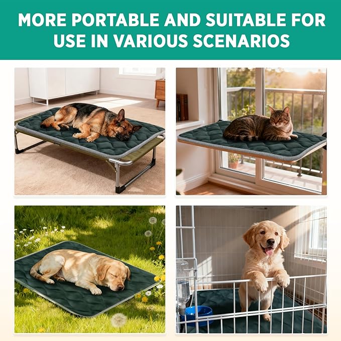 furrybaby Dog Crate Pad for Dog Cages Flat Crate Mat Kennel Pad with Anti-Slip Bottom Machine Washable for Pet Bed Sleeping (S 24x18'', Grey Mat)