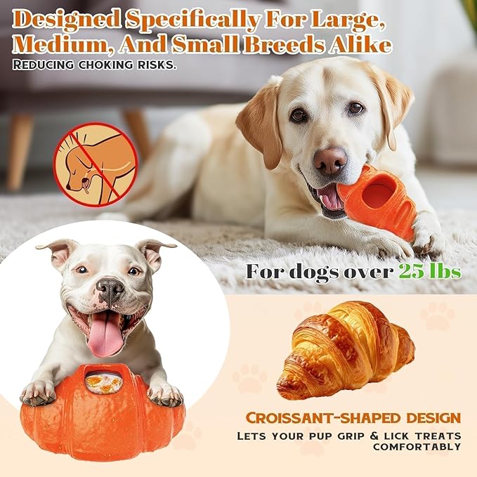 Aggressive Chew Toys for Large Dogs, Anxiety Relief for Dogs Toy, Dog Frozen Treat Toy, Indestructible Chew Toys for Peanut Butter and Frozen Treats Reduces Anxiety