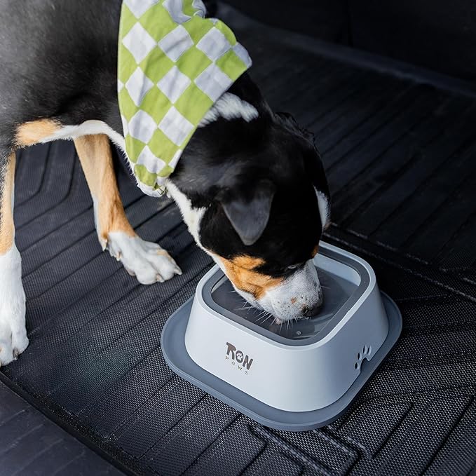 No Spill Dog Water Bowl Spill Proof & No Splash Design, Slow Drinking Dog Bowl for Home, Car & Travel, Mess-Free Water Bowl for Small, Medium & Large Dogs