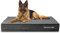 The Dog’s Bed Orthopedic Memory Foam Dog Bed Mattress, Plush Fabric, Grey Plush, XL, 6-Inch