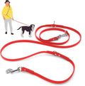 Jelly Pet Multi-Purpose European Style Leash l Made in America l Stronger Than Leather l Waterproof and Easy to Clean (3/8", Red)