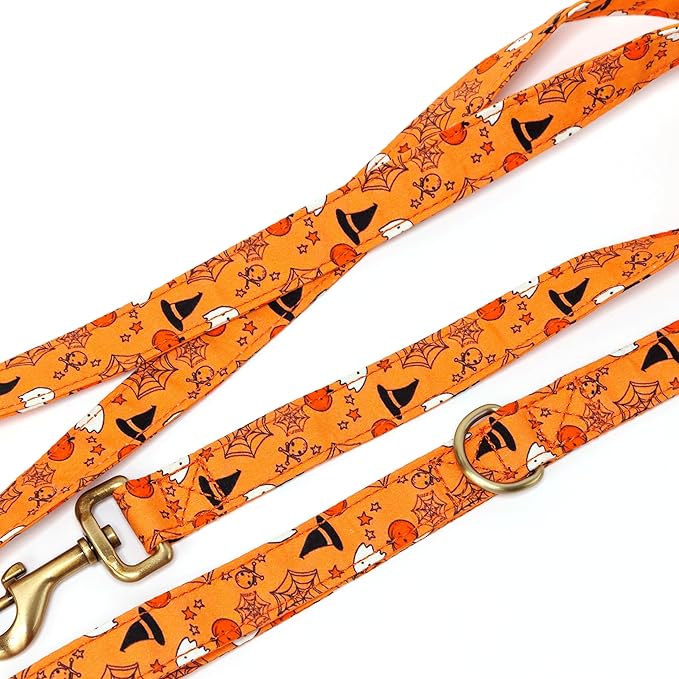 Organic Cotton Dog Leash for Small,Medium and Large Breed,Brass Hardware Pet Leash for Walking,Running and Training 6FT