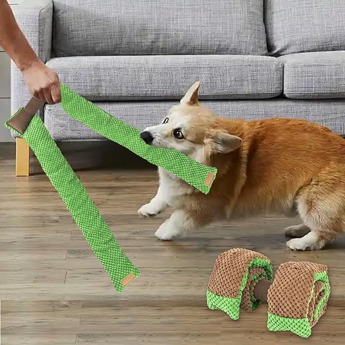 Dog Puzzle Toys,Squeak Dog Toys Stress Release Game for Boredom,Snuffle Toys Foraging Instinct Training Suitable for Small Medium Large Dogs (Dumbbell)