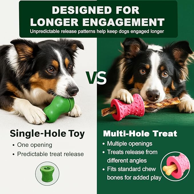 Dog Puzzle Toys, Treat-Dispensing Puzzle Ball for Small & Medium Dogs – Interactive Rolling Rubber Toy for Training, Mental Stimulation & Slow Feeding