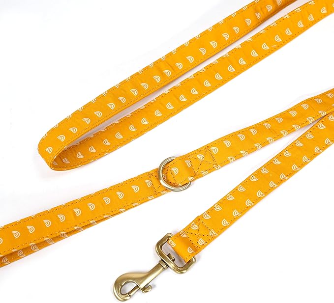 Organic Cotton Dog Leash for Small,Medium and Large Breed,Brass Hardware Pet Leash for Walking,Running and Training 6FT