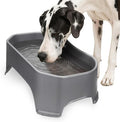 Neater Pet Brands Extra Large Water Bowl for Dogs, Outdoor Dog Water Bowl (2.25 Gallon XL Capacity), Big Trough Style Food Dish for Indoors or Outside, No Spill Large Dog Bowls, Gunmetal Grey